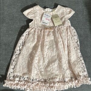Carriage Boutique Pink Lace Kids Formal Dress